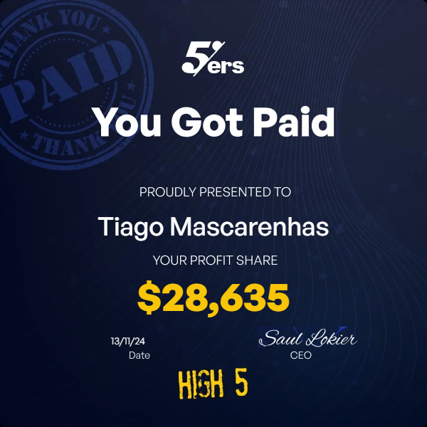 Prop firm payout proof for $25,053